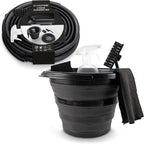 SIMPLEMADE Collapsible Bucket Cleaning Set - Includes 2 Foldable Buckets, Spray Bottle, Rag, Scrubbing Brush and Sponge - Holds Up to 10 liters, Easy Storage, All-Purpose Cleaning Solution
