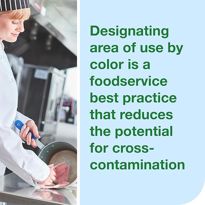 Tork Foodservice Cleaning Towel Pink and White, 1/4 Fold, 1 x 200 Towels, 192187