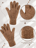 Patelai 3 Pairs Microfiber Plant Dusting Gloves Leaf Cleaning Gloves for Indoor Plants, Blinds, Furniture, House (Black,Brown,Dark Brown,Medium)