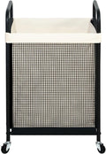 STO STO Laundry Hamper, 90L Rolling Laundry Sorter Cart with Removable and Washable Liner Bag, Clothes Hamper with Wheels and Metal Handle for Laundry Room and Bedroom