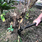ZOG Garden Big Hand Digger and Hoe Combo Garden Tool,Heavy Duty Hand Tiller,Garden Hoe,Cultivator,Non-Slip Handle & Anti-Rust Head is The Perfect Dual Headed Weeding Tool.(Big)