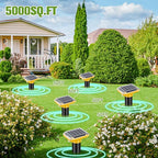Solar Mole Repellent, Ultrasonic Gopher Repeller Outdoor, Solar Powered Waterproof Snake Repellent Deterrent Gopher Vole Snake Pest and Other Animals from Lawn Garden Yard Home(2 Packs)
