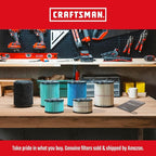 CRAFTSMAN CMXEVBE17606 12 Gallon 6.0 Peak HP Wet Dry Vac with Detachable Leaf Blower, Portable Shop Vacuum Wet and Dry with Filter, Dust Bag, Hose and Attachments for Garage, Outdoor Cleaning