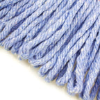 String Mop Heads Replacement Heavy Duty Commercial Grade Blue Cotton Looped End Wet Industrial Cleaning Mop Head Refills (2, Large)