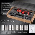 3/8" Cordless Electric Ratchet Wrench Set, 40 Ft-Lbs 16.8V Battery Power Ratchet Tool Kit with Variable Speed Trigger, 2 Packs 2.0Ah Battery, Charger, 7 Sockets
