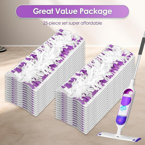 (25 Pack) Replacement Power Mop Pads for Swiffer PowerMop, Disposable PowerMop Mopping Pad Refills Compatible with Swiffer PowerMop, Multi-Surface Mop Pad Refills for Floor Cleaning