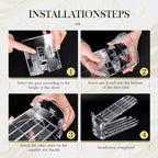Shoe Slots Organizer 15 Pack - Shoe Stackers,3 Levels Adjustable,Space Savers 50%,Double Layer Holders for Closet (Transparent),Organizador de Zapatos