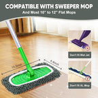 6-Pack Reusable Microfiber Mop Pads Compatible with Swiffer Sweeper, Dry & Wet Sweeping Cloths - Washable Wet Pads Refill for Multi-Surface/Hardwood Floor Cleaning -Grey