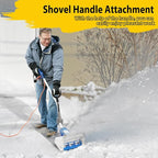 Universal Snow Shovel Handle, Back Saver Handle Attachment for Snow Shovel, Ergonomic Elasticity Handle Extension Universal Fit for Shovels Rakes, Weed Eater, String Trimmer, Gardening Tools