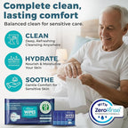 XL Body Wash Wipes for Adults No Rinse Bathing & Elderly Incontinence (4pk) - 200 Ct. + 16 Travel Bath Wipes, 10" x 11.5" Disposable Washcloths for Adult Surgery Recovery & Elder Care