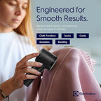 Electrolux Rechargeable Fabric Shaver | Compact Travel Lint Remover for Clothes & Furniture | Eliminates Fuzz & Pilling | 3-Speed Electric Lint Shaver with Type-C Fast Charging Port - Black
