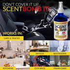 Scent Bomb Air Freshener Spray, Long-Lasting Odor Eliminator for Home & Car, Effective Deodorizer for Kitchen, Bathroom, Fresh Room Spray & Smell Neutralizer, Vanillalicious Scent