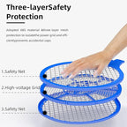 ZhouHe Pack of 2 Electric Fly Swatter Bug Zapper Battery Operated Flies Killer Indoor & Outdoor Pest Control Mosquito Zapper and Insect Catcher Racket（red＆Blue）