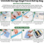 Vacuum Storage Bags,10Pack Vacuum Seal Bags for Clothing,Bedding,Clothes,Comforters,Blankets,Pillows-5 Jumbo+5Large Space Bag Vacuumm Storage Bag Hand Pump Inclued