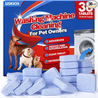 USKICH 36 Pack Washing Machine Cleaner Tablets For Pet Owners,Washer Machine Cleaner Remove Stubborn Pet Hair, Eliminates Smells,Compatible with HE, Top & Front Load Washer