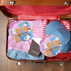 PerKoop 100 Pack Pocket Tissues Travel Slim Packs Small Facial Tissues Wallet Size Toilet Paper for Travel Guest Wedding Supplies, 4 Styles(Cat)