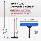 Tyroler Professional Window Squeegee for Home, 12"-110" Long Squeegee for Window Cleaning, 2-in-1 Window Cleaning Squeegee Kit, Indoor & Outdoor Window Cleaner Tool for High Windows & Glass