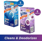Ty-D-Bol Bleach-Free Toilet Bowl Cleaner Tablets Variety Pack - (10 Pack) 1.4 oz - 5 Lavender and 5 Blue Tablets - Fights Hard Water Stains, Mineral Buildup & Limescale - Bathroom Cleaning Supplies