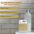 Worldwide Nutrition Bundle Compatible with Tyler Candle Company Glamorous Wash High Maintenance Scent Fine Laundry Liquid Detergent - 907gram (32 Fl Oz) Container with Keychain