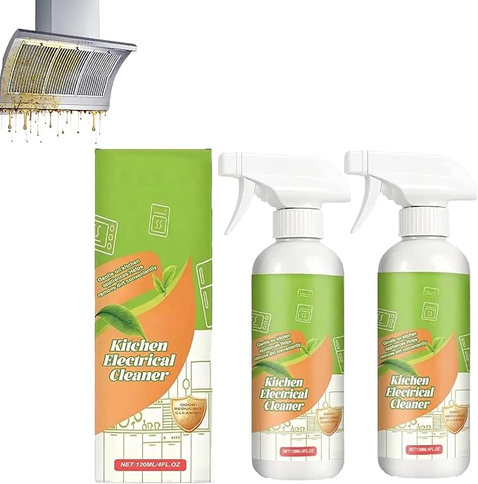 Electrolyzed Ion Kitchen Cleaner Spray - Natural Ingredient Formula & Multi-Purpose Cleaner-Purpose Degreaser for Oven, Stove, Grill, Range Hood & All Kitchen Appliances (2)