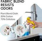 Swedish Wholesale Dishcloths Reusable 8" x 7" Sponge Cloths, Bulk 10 Pack of High Absorbent Cellulose Dish & Kitchen Cleaning Hand Towels, Wring to Dry & Machine Wash, Odor Resistant, Seafoam