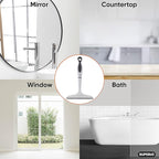 Superio Rubber Squeegee, 2 Pack, Streak Free All Purpose Window Squeegee, Comfort Grip Handle and Hanging Hook (Grey, 6 Inch- 2 Pack)