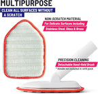 Replacement Microfiber Pad for Moku Home Extendable Tub Tile Shower Scrubber for Cleaning Non-Scratch (2X Microfiber Pad Red)