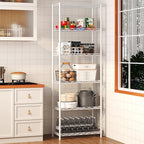 HOMEFORT 6-Tier Wire Shelving, 6 Shelves Unit Metal Storage Rack, Durable Organizer, Perfect for Pantry Closet Kitchen Laundry Organization (White)