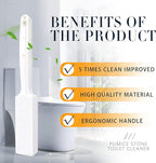 2 Pack Toilet Cleaner Hard Water Build up Remover with Ergonomic Handle, Pumice Stone Cleanning Tool Stain Hard Water Ring Cleaner for Toilet, Pool, Bathroom, Sink
