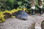 Fiskars M Assembled Solid Leaf Rake, Black/Orange, Width: 41,5 cm