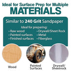 5" Abrasive Pad Hook & Loop Round Non-Woven Surface Prep Discs for Wood, Metal, Paint Stripping, Rust Removal, Deburring, Clean Soiled Surfaces, Coarse Scuff Pads - 240 Grit - 10 Pack (Green)