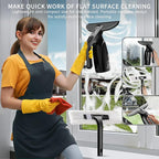 Window Vacuum Squeegee Cordless, Window Vac with Detachable Water Tank and Strong Suction, Electric Window Cleaning Tool for Shower Wall, Glass, Mirror, Countertop, Tiles, Car Windshield