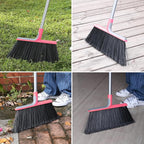 KeFanta Heavy Duty Broom, Outdoor Broom with 54.7" Long Handle, Commercial Brooms for Sweeping Outdoor Concrete Courtyard Garage Patio Indoor Home Floor Kitchen Office Lobby