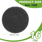 Power Scrub Pads, Scrubbing Pads 1000 Grits Scouring Discs - Fitting for (Home Kitchen Cleaning - Drill Attachment - Scrubber Replacement) 16 Pcs & 4 Inch & Gray