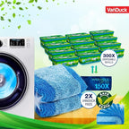 VanDuck Reusable Pet Heavy Duty Mop Pads Compatible with Swiffer Sweeper (4-Pack) - Washable Microfiber Mop Pads for Wet & Dry Use - All Purpose Floor Mopping and Cleaning Product
