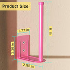 Durmmur 2 Pack Hat Racks for Baseball Caps, Stainless Steel Hat Organizer for Baseball Cap, Hat Holder Storage Organizer, Hat Hanger Strong Adhesive/Wall Drilled for Door, Bedroom, Closet(Pink 6 in)