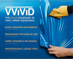VViViD Gold Vinyl Wrap Squeegee - Nylon-Reinforced Tool for Car Wraps, Window Tint & Decals - (25 Pack w/ 25 felts)