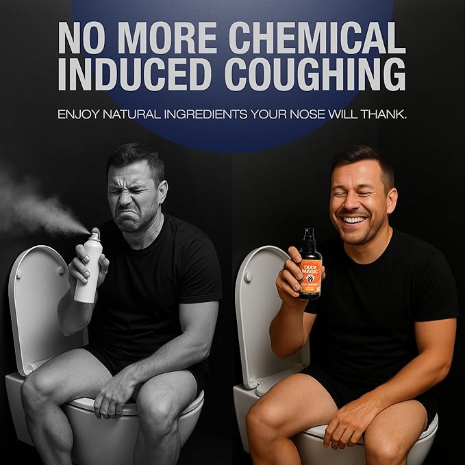 Toilet Deodorizing Spray | Natural Before You Go Toilet Spray | Pre-Poop Bathroom Odor Eliminator with Essential Oils | Travel Size Bathroom Air Freshener | Citrus Champ 4oz