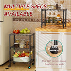 Golpart 3 Tier Adjustable Storage Shelves Heavy Duty Metal Utility Shelf Wire Shelving Unit Organizer Rack for Home Kitchen Office Bathroom Pantry Room 12" D x 18" W x 30" H
