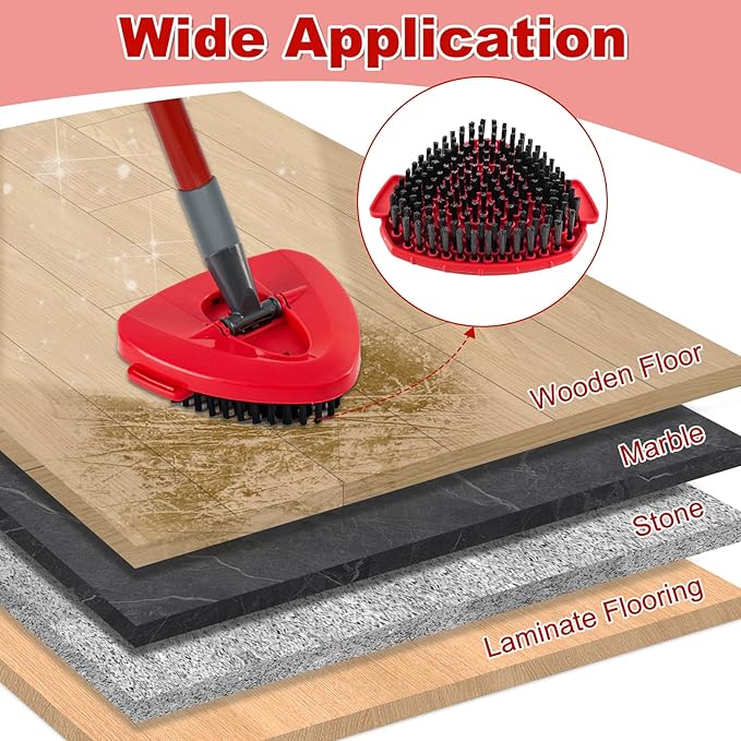 Scrub Brush for O-Cedar, Scrubber Mop Head Compatible with Ocedar Spin Mop Easy Wring 1 Tank,Upgraded Full Bristle of Cedar Scrubber Attachment,Floor Scrubber Brush,Wall Tile Bathroom Scrubber,1 Pack