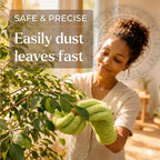 BLESS YOUR SOIL Microfiber Dusting Gloves for Plants : Premium, Gentle, Traps Dust, Washable, Lint Free : Use with Big Leaf Energy ready-to-use spray for houseplants