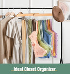2 Pack Bra Hangers for Closet Organizer Upgraded Non-Slip Bra Organizer for Closet Tank Top Hanger Multi Hangers Space Saving with 20 Hooks for Belt, Tie, Tank Top, Necklaces