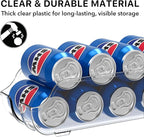 Simple Houseware Soda Can Organizer and Dispenser for Refrigerator / Pantry, Clear