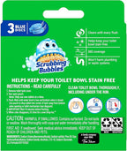 Scrubbing Bubbles Continuous Clean Toilet Drop-Ins, Automatic Blue Toilet Bowl Cleaner, Septic-Safe Tank Tablets Remove Hard Water Minerals & Limescale, Stain & Smell Protection, 3 Count (Pack of 6)