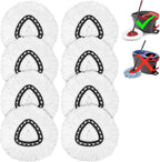 O-Ceda Easy Wrin Spin Mop Replacement - 8 Pack Microfiber Spin Mop Heads, Easy Cleaning Refills