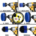 Pool Accessories - Cleaning Supplies - Drill Brush - 5 Piece Spin Brush Pool Cleaning Kit - Pool Supplies - Slide - Deck Brush - Hot Tub - Spa - Pond Liner - Pool Brush - Carpet Cleaner