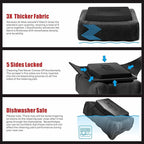 GRILLART Grill Brush Bristle Free. SteamWizards BBQ Replaceable Cleaning Head, Seamless-Fit Scraper Tools for Cast Iron/Stainless-Steel Grates Griddle, Safe Barbecue Grill Cleaner Brush-Dark Black