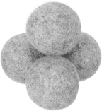 uxcell 4 Pcs Wool Dryer Balls, 1.6 Inches Wool Laundry Dryer Balls for Reducing Clothing Static and Wrinkles, Light Grey