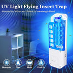 Flying Insect Trap with 12 Pcs Sticky Pads, Plug-in Fruit Fly Traps for Kitchen, Mosquito Trap Fly Catcher with UV Light, Fly Insect Killer Bug Zapper Gnat Killer for Home, Office