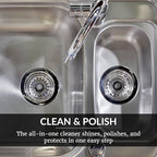 HOPE'S Perfect Sink Cleaner and Polish, 8.5 Fl Oz, and Perfect Glass Cleaner Spray with Microfiber Cloth, 32 Fl Oz, Bundle